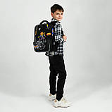 Рюкзак шкільний каркасний Kite Education Hot Wheels Skate 38x29x15 см, 16 л, 130-145 см, чорний, фото 10