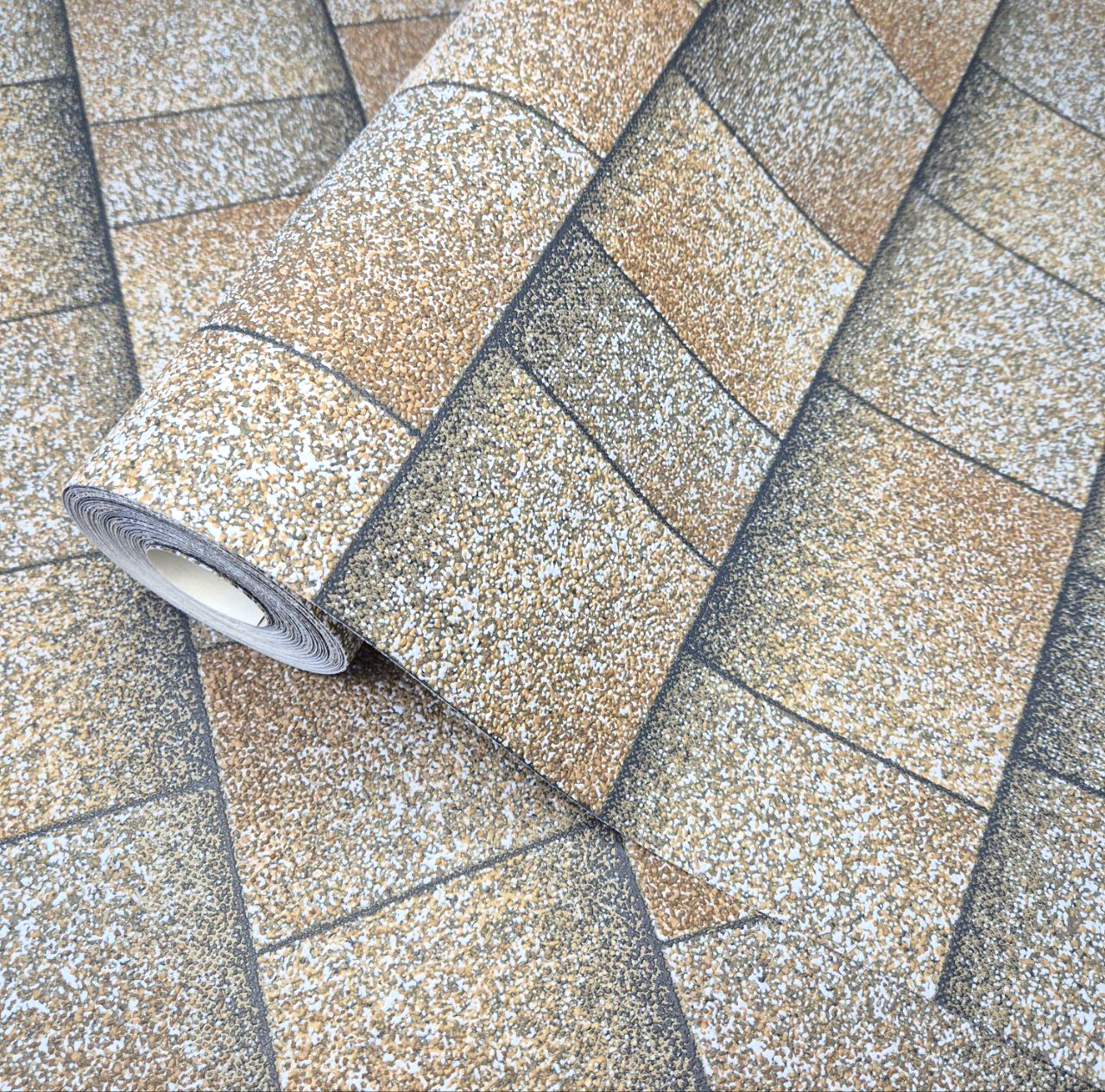 Шпалери вінілові 10.05×0.53 м Слов’янські шпалери 9445-05, коричневі для кухні, передпокою, коридору,спальні, кімнати, фото 1