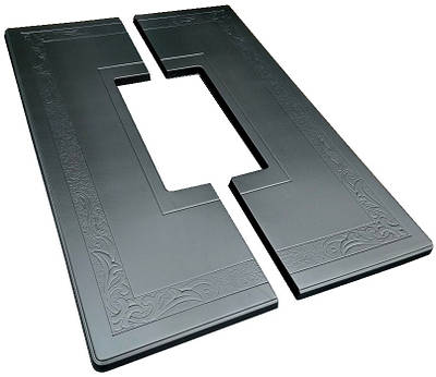 Форма протиусадкової плити під пам'ятник №12. Розміри 1950х650х50мм, виріз 790х200мм