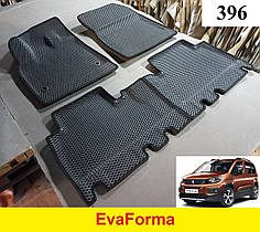 3D килимки EvaForma на Peugeot Rifter '18-, із центральним підлокітником, 3D килимки EVA