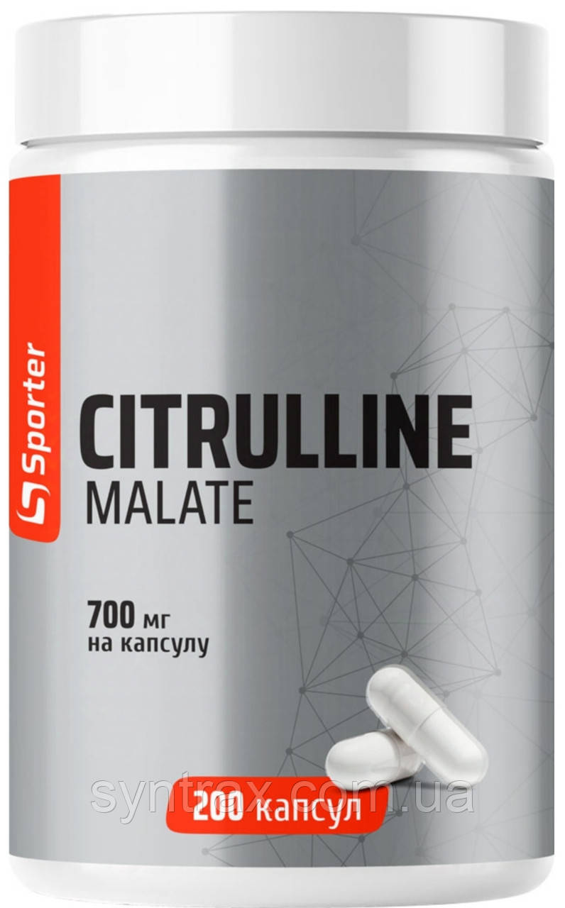 Sporter Citrulline Malate 200 caps, цитрулін малаи