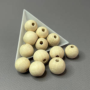 Намистина дерев'яна кругла 16 мм, бук