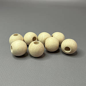 Намистина дерев'яна кругла 20 мм, бук