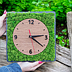 Годинник настінний сучасний із мохом., фото 2