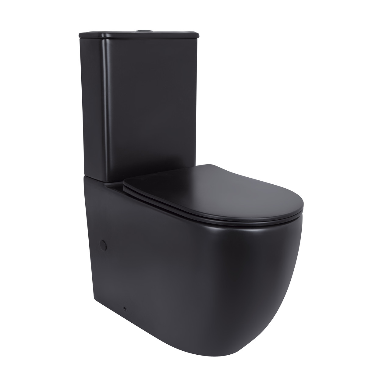 Унітаз підлоговий Qtap Robin Ultra Quiet безобідковий з сидінням Soft-close MATT BLACK QT13226083AMB Зроби це - Vdalo