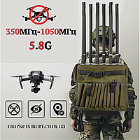 РЕБ-рюкзак "WARMAX 8" – купольний глушник дронів DJI Mavic, Autel та FPV (350МГц-5.8ГГц, 50Вт,)