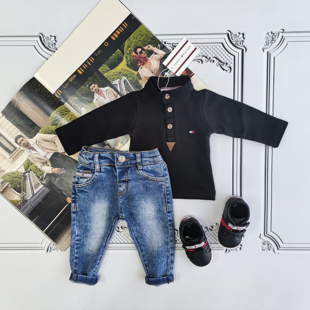 Стильний комплект для хлопчика Томмі, костюм сорочка та джинси, фото 1