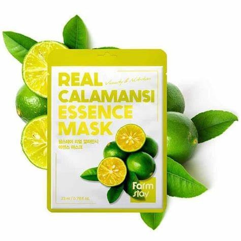 Маска тканинна вітамінна з екстрактом каламансі Farmstay Real Calamansi Essence Mask, 23 мл