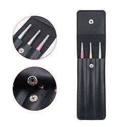 Чохол для 3-х пінцетів, чорний