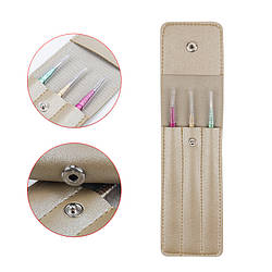 Чохол для 3-х пінцетів, золотистий