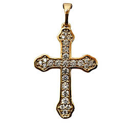 Хрестик ксюпінг. 25х18 мм. 18 к