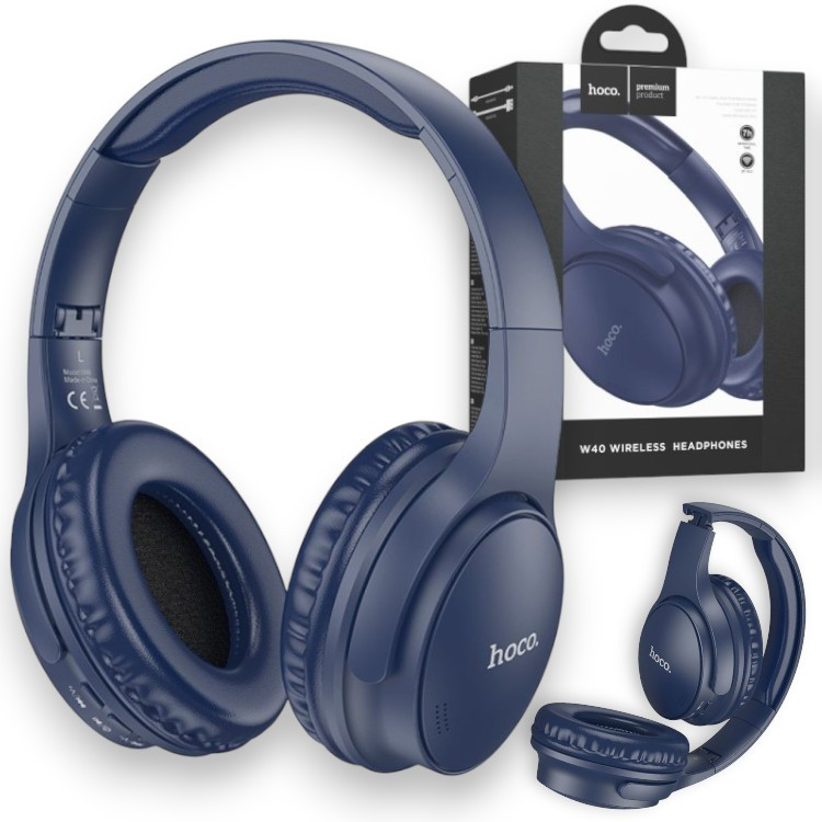 Бездротові навушники HOCO W40 Навушники bluetooth накладні бездротовий і дротовий режим, сині