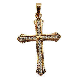 Хрестик ксюпінг. 34х22 мм. 18 к