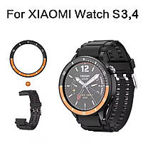 Безель Black-orange та силіконовий ремінець для смарт годинника Xiaomi Watch S3/S4, фото 8