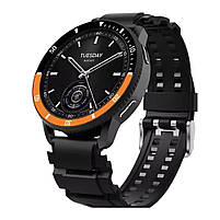 Безель Black-orange та силіконовий ремінець для смарт годинника Xiaomi Watch S3/S4, фото 3