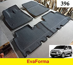 3D килимки EvaForma на Citroen Berlingo III '18-, із центральним підлокітником, 3D килимки EVA