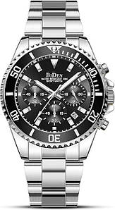 Чоловічий аналоговий кварцовий годинник BIDEN з браслетом з нержавіючої сталі BIDEN-0163. Вітрина