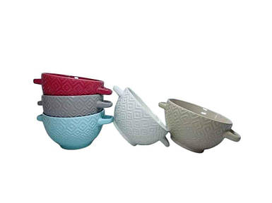 Бульйонниця керамічна для дому 640мл асорті 8002 ТМ КИТАЙ