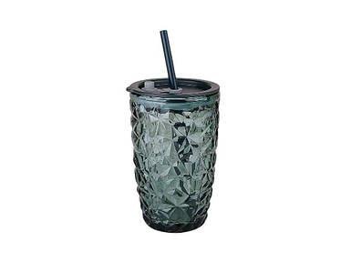 Склянка з трубочкою 420мл 8551 ТМ КИТАЙ FG