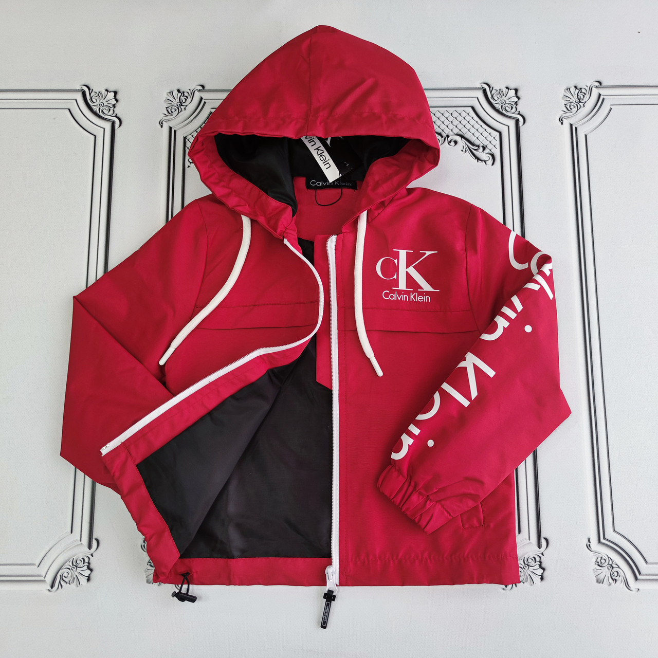 Підліткова, дитяча куртка Кельвін К, червона демісезонна куртка для хлопчика