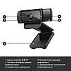 USB вебкамера Logitech C920 з Carl Zeiss оптикою і Full HD 1080p USB HD Pro Webcam (860-000334) Оригінал — БУ, фото 3