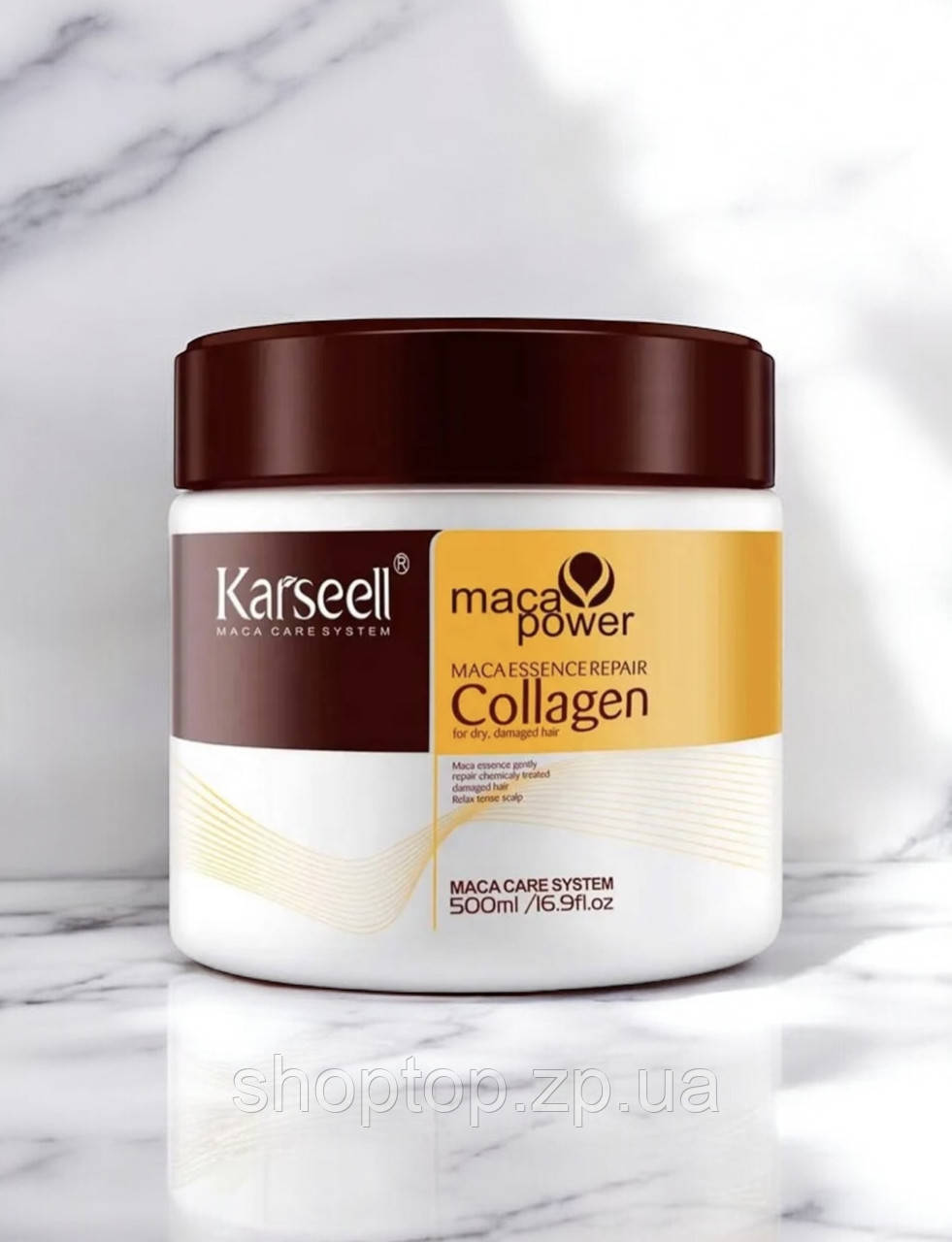 Кондиціонуюча маска Karseell Collagen Hair Mask з аргановим маслом для сухого волосся, 500 мл, фото 1