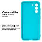 Чохол Silicone case для Samsung S21 FE (02) SeaBlue небесно блакитний, фото 3