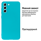 Чохол Silicone case для Samsung S21 FE (02) SeaBlue небесно блакитний, фото 2