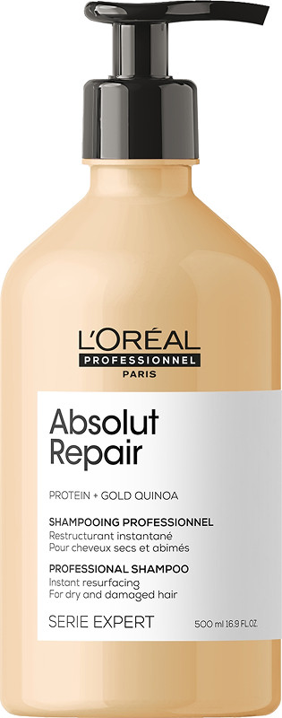 Шампунь для відновлення пошкодженого волосся Absolut Repair Gold L'Oreal Professionnel Paris, 500 мл, фото 1