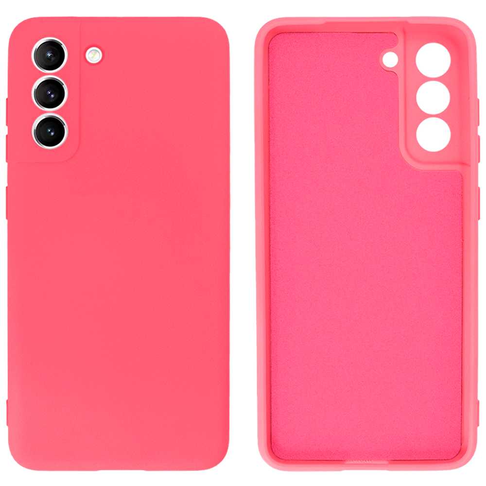 Чохол Silicone case Camera Protective для Samsung S22 (12) кораловий Coral