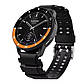 Безель Black-orange та силіконовий ремінець для смарт годинника Xiaomi Watch S3/S4, фото 3