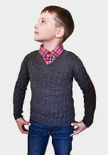 Свiтер для хлопчика Геометрiя графiтовий ART KNIT