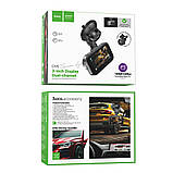 Відеореєстратор Hoco DV6 із задньою камерою iron gray, фото 9