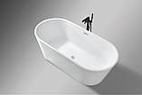 Ванна окремостояча 170х80х58 см акрилова Insana Jetta WB овальна з сифоном і ніжками, фото 3