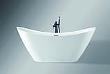 Ванна окремостояча 170х75х72 см акрилова Insana Amina WB овальна з сифоном і ніжками, фото 2