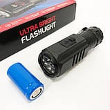Ліхтар ручний PL-302, Супер яскравий ліхтарик, Ручний ліхтар з високою яскравістю, Ліхтарик police оригінал, фото 6