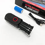 Ліхтар ручний PL-302, Супер яскравий ліхтарик, Ручний ліхтар з високою яскравістю, Ліхтарик police оригінал, фото 9