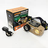 Ліхтар налобний CH-8825-3P35+COB(white+yellow)+RGB, Ліхтар на голову діодний, Ліхтар акумуляторний, фото 2