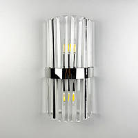 Бра в корпусі хром зі скляними подовженими камінцями | Line F | Арт. WS150/2 CH