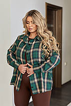 Жіноча сорочка в клітинку оверсайз "Wise" | Норма і батал, фото 5