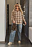Жіноча сорочка в клітинку оверсайз "Wise" | Норма і батал, фото 9