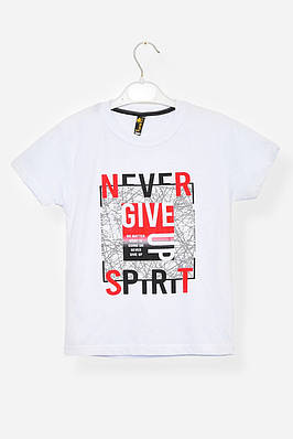 Футболка дитяча для хлопчика білого кольору 197361T Безкоштовна доставка