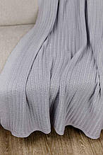 Плед в'язаний Cotton сірий ТМ ПРОВАНС