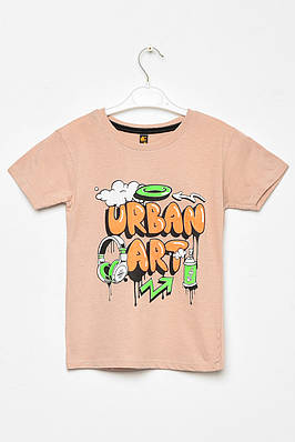 Футболка дитяча для хлопчика бежевого кольору 197367T Безкоштовна доставка