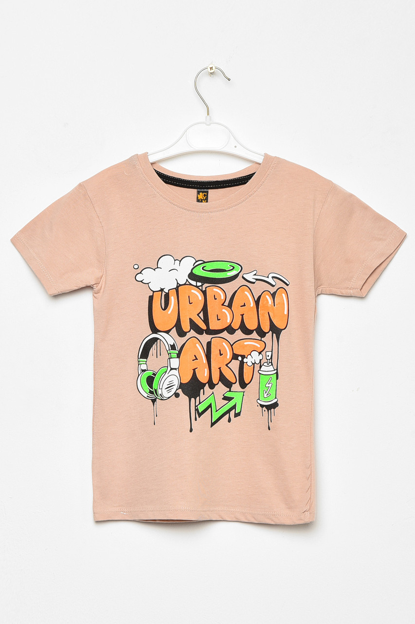 Футболка дитяча для хлопчика бежевого кольору 197367M, фото 1