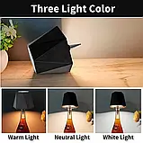 Світильник-лампа стоппер корок для пляшки BTS1 акумуляторний, подарунковий — Чорний, фото 8