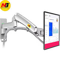 Настінний алюмінієвий кронштейн для монітора з газовою пружиною, діагональ 30-40 дюймів