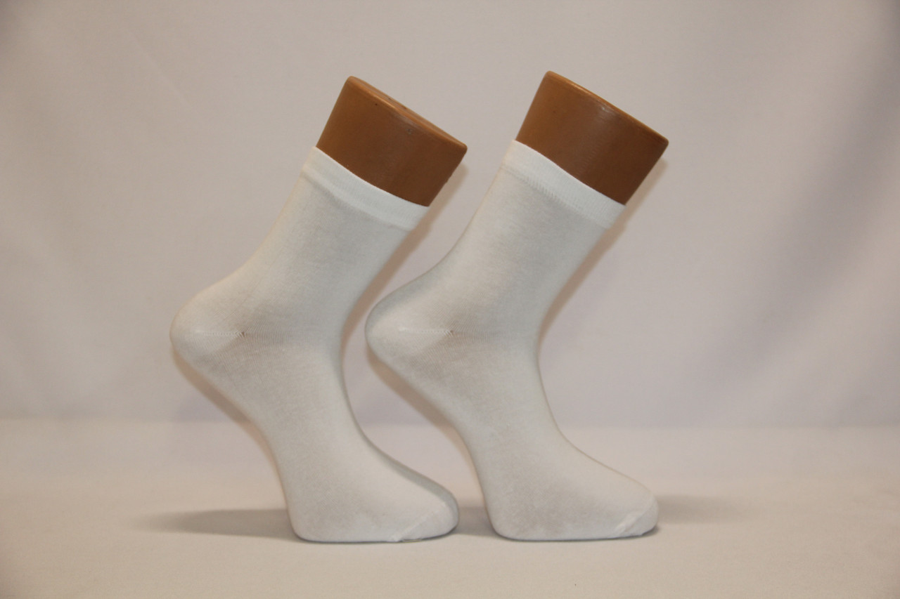 Мужские носки средние стрейчевые с бамбука EKMEN 40-45 белый