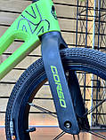 Дитячий біговел велобіг на нейлоновій рамі 14 дюймів Corso NL-83150 надувні колеса Зелений, фото 6