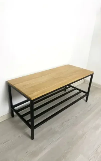 Банкетка з дуба в стилі лофт (450х950х400)